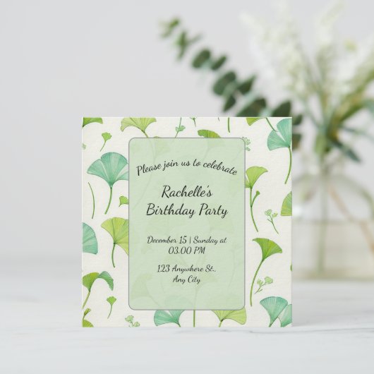 Green Nature Craft | Botanical Scrapbook Kaart (Staand voorkant)