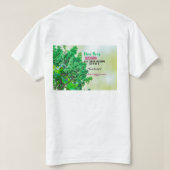 Green Nature Leaves Happy New Year 2026  T-shirt (Design achterkant)