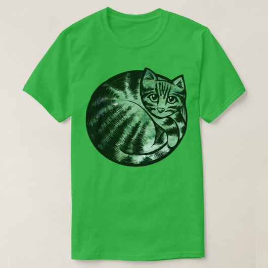 Green Natuur Cat T-shirt (Design voorkant)