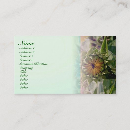 Green Natuur Profile Card Visitekaartje (Voorkant)