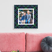 Green Navy Black Watch kerstfoto Canvas Afdruk (Insitu (Woonkamer))