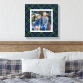 Green Navy Black Watch kerstfoto Canvas Afdruk (Insitu (Slaapkamer))