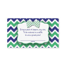 Green Navy Bow Stropdas Luier Raffle Tickets spel