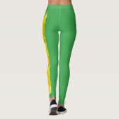 Green Nebraska State Goldenrod Flower Leggings (Achterkant)