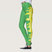 Green Nebraska State Goldenrod Flower Leggings (Links)