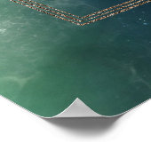 Green Nebula Sri Yantra - Poster (Hoek)