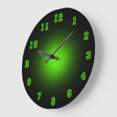 Green Neon 10,75 inch Grote Klok (Hoek)