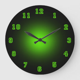 Green Neon 10,75 inch Grote Klok