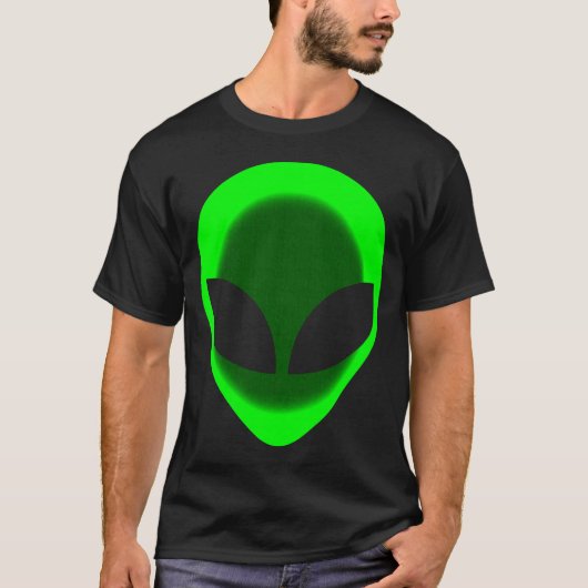 Green neon alien t-shirt (Voorkant)
