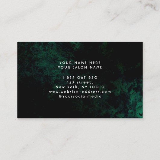 Green Neon Braids Visitekaartje (Achterkant)