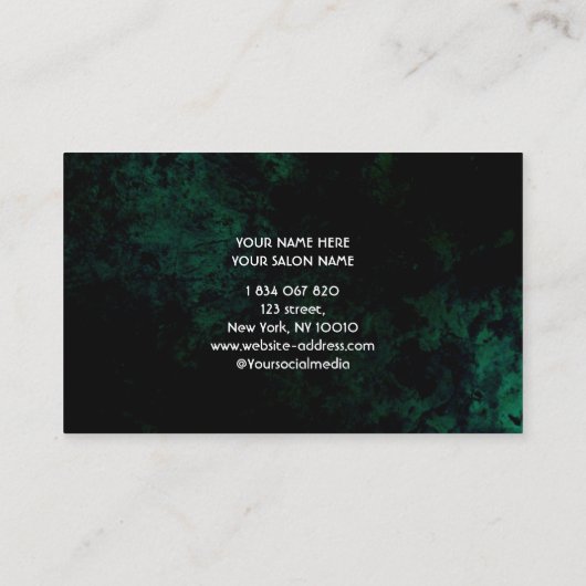 Green Neon Brows Visitekaartje (Achterkant)