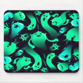 Green Neon Ghost Patroon Muismat (Voorkant)