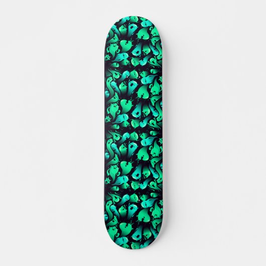 Green Neon Ghost Patroon Persoonlijk Skateboard (Voorkant)