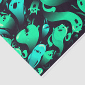 Green Neon Ghost Patroon Tissuepapier (Detail)