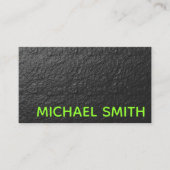 Green Neon Gray Chalk Wall textuur Visitekaartje (Voorkant)