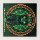 Green Neon Mandala Majesty Legpuzzel (Horizontaal)