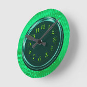 Green Neon Metallic Abstracte klok (Hoek)