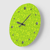 Green neon, rose, green , bright , modern , elega grote klok (Hoek)