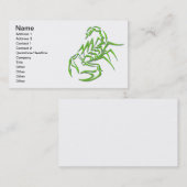 Green Neon Scorpion Visitekaartje (Voorkant / Achterkant)