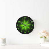 Green Neon Star 8" Ronde Klok (Huis)