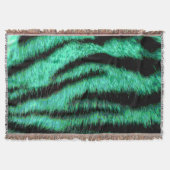 Green neon tiger stripes deken (Voorkant)