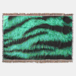 Green neon tiger stripes deken