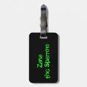 Green Neon Video Game Controller Bagagelabel (Achterkant verticaal)