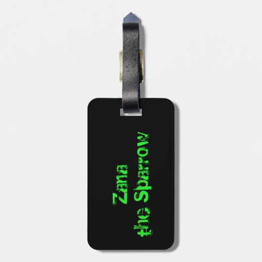 Green Neon Video Game Controller Bagagelabel (Achterkant verticaal)