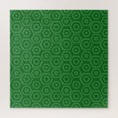 Green Nested Hexagons Jigzaag Puzzle Legpuzzel (Verticaal)