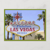 Green Nevada Welkomstbord Las Vegas briefkaart (Voorkant)