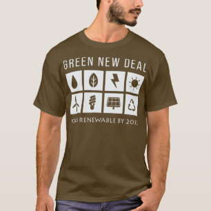 Green New Deal Climate Change Activist AOC Green T-shirt