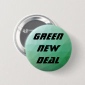 Green New Deal Green Geometric Ronde Button 5,7 Cm (Voorkant /achterkant)