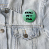 Green New Deal Green Geometric Ronde Button 5,7 Cm (In situ)