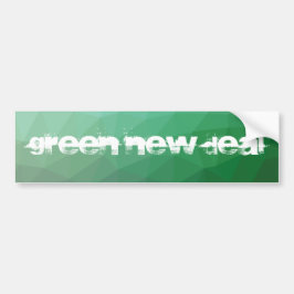 Green New Deal Rough Geometric Bumpersticker