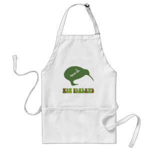 Green New Zealand Kiwi Cooking Apron Standaard Schort