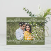 Green Nice Lace Effect Romantic Couple Photo  (Staand voorkant)