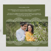 Green Nice Lace Effect Romantic Couple Photo  (Voorkant / Achterkant)