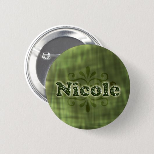 Green Nicole Ronde Button 5,7 Cm (Voorkant /achterkant)
