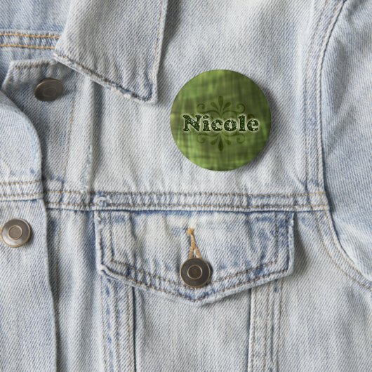 Green Nicole Ronde Button 5,7 Cm (In situ)