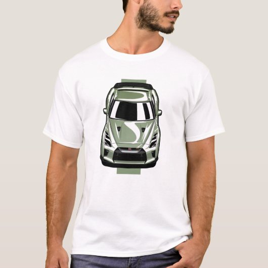 Green Nissan GTR35 T-Spec T-shirt (Voorkant)