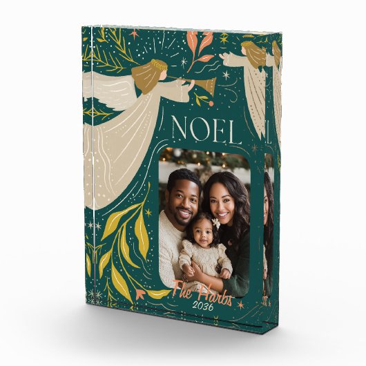 Green Noel Holiday Briefkaart 2 Fotoblokken (Rechts)