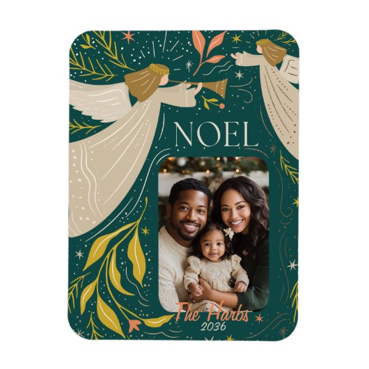 Green Noel Holiday Briefkaart Magneet (Verticaal)
