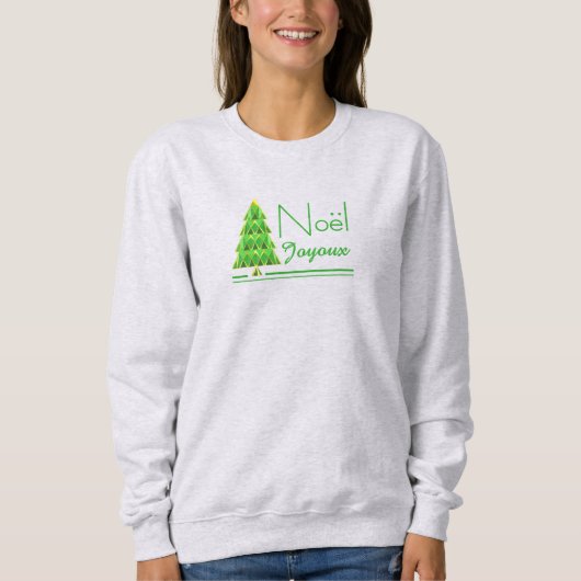 Green Noel Joyoux Christmas Trui (Voorkant)