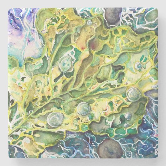 "Green Noise" Stone Onderzetter (Voorkant)