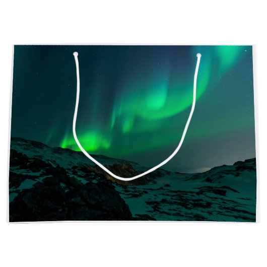 Green Northern Lights Large Cadeautasje (Voorkant)