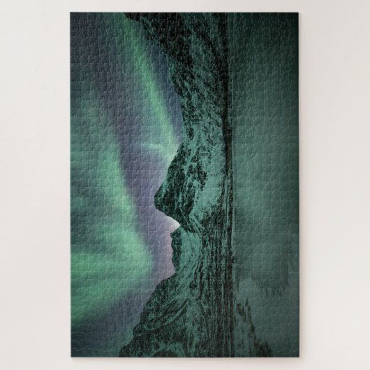 Green Northern Lights Legpuzzel (Verticaal)