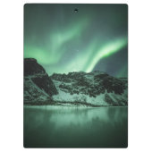 Green Northern Lights Noorwegen Klembord (Achterkant)