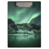 Green Northern Lights Noorwegen Klembord (Voorkant)