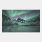 Green Northern Lights Rechthoekige Sticker (Voorkant)
