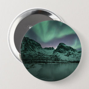 Green Northern Lights Ronde Button 4,0 Cm